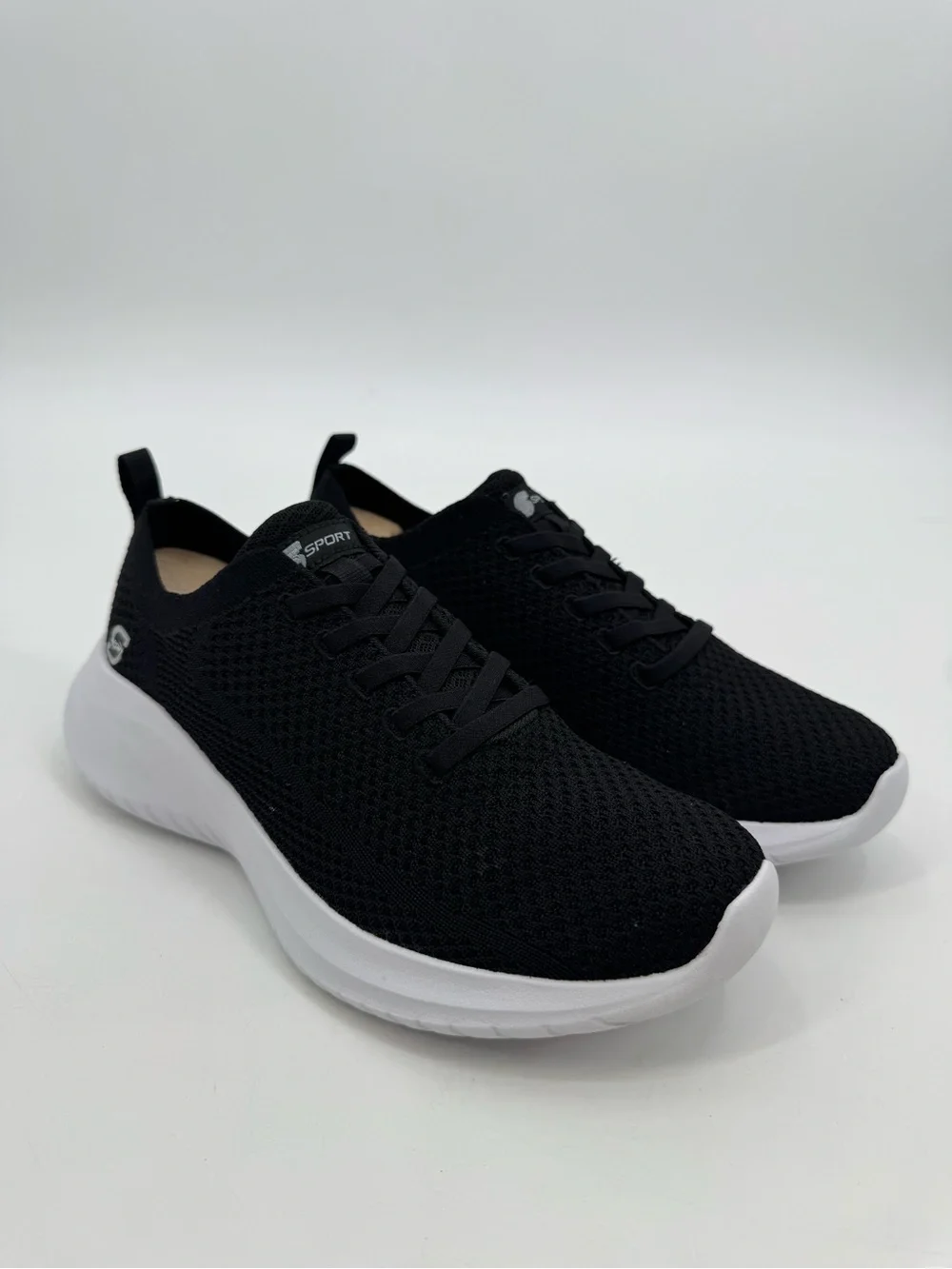 S Sport by Skechers Resse Black Slip-On Casual Walking Sneakers Women’s Size 8.5